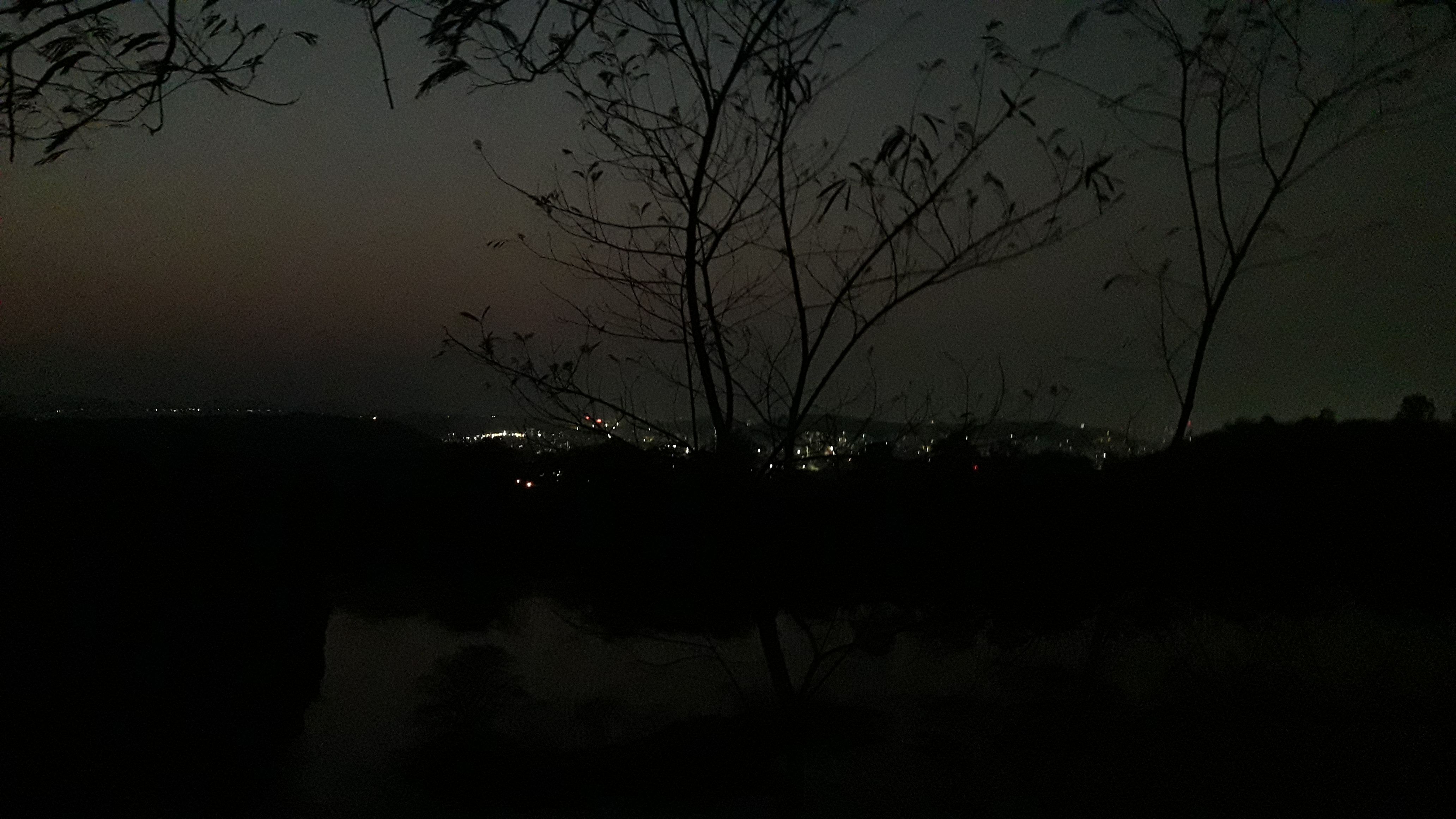 The city at dusk, reflection